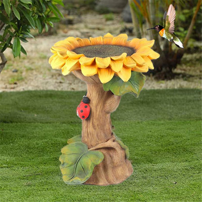 Sunflower Bird Bath and Feeder for Garden by HitMyNeed