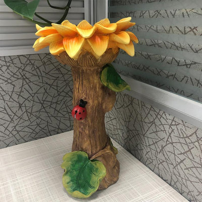 Sunflower Bird Bath and Feeder for Garden by HitMyNeed