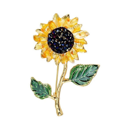 Sunflower Brooch for Women - Elegant Fashion Jewelry by HitMyNeed