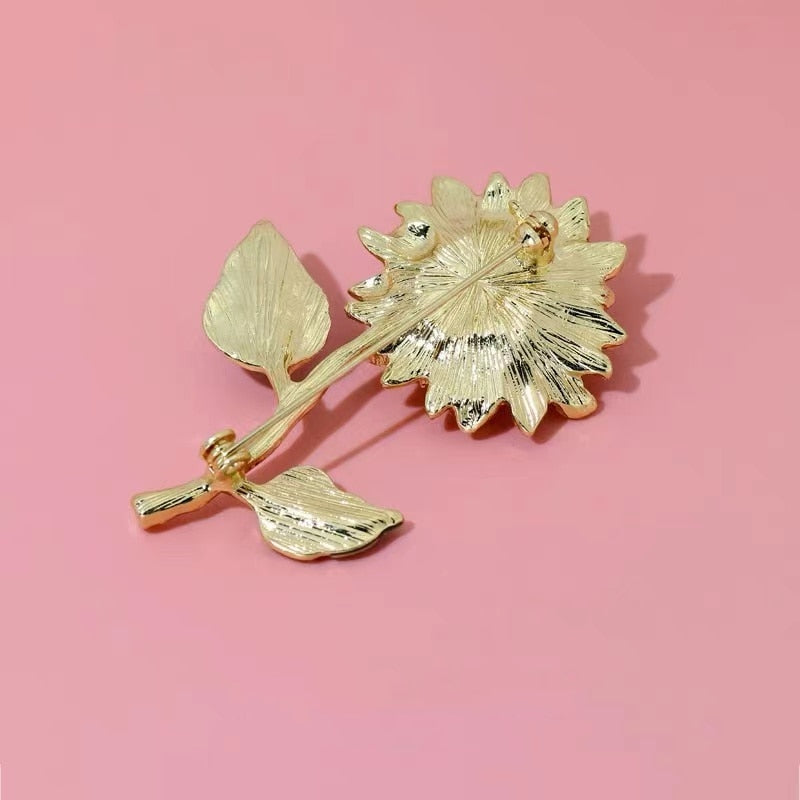 Sunflower Brooch for Women - Elegant Fashion Jewelry by HitMyNeed
