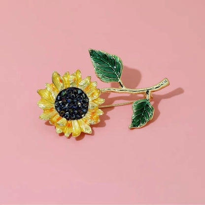 Sunflower Brooch for Women - Elegant Fashion Jewelry by HitMyNeed