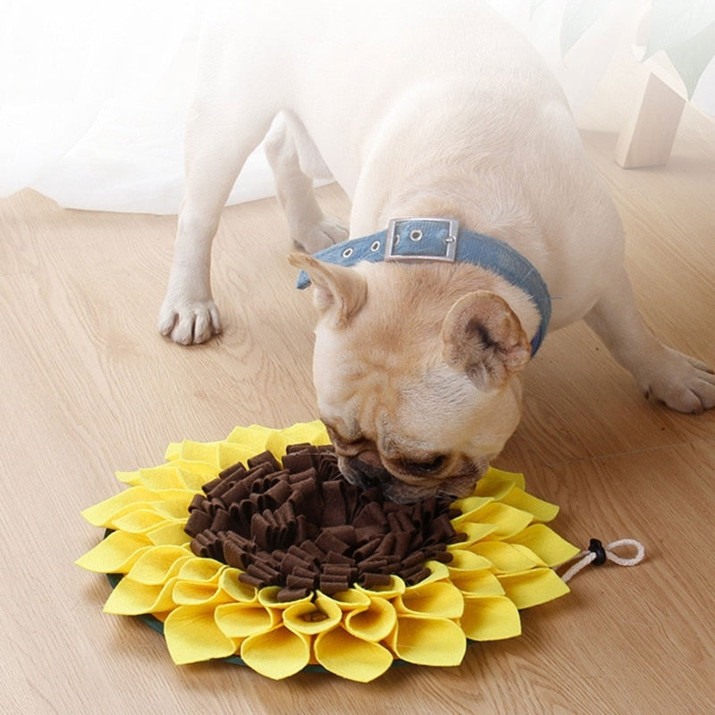 Sunflower Snuffle Mat for Dogs, 38 cm by HitMyNeed