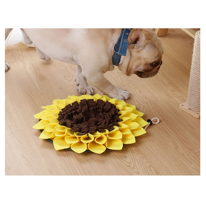 Sunflower Snuffle Mat for Dogs, 38 cm by HitMyNeed