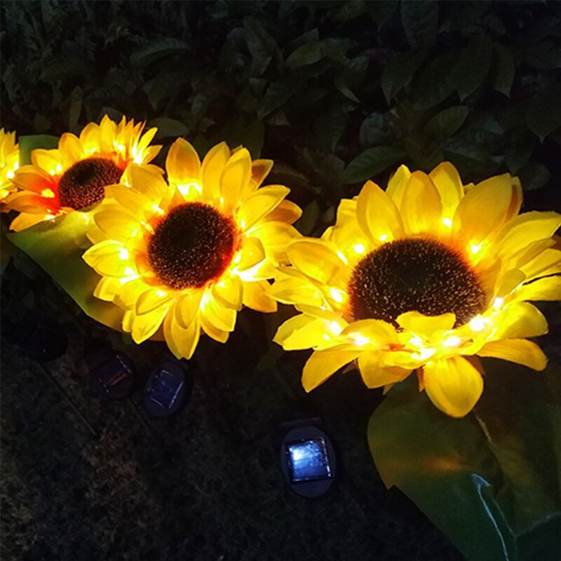 Sunflower Solar Garden Lights Set of 2 by HitMyNeed