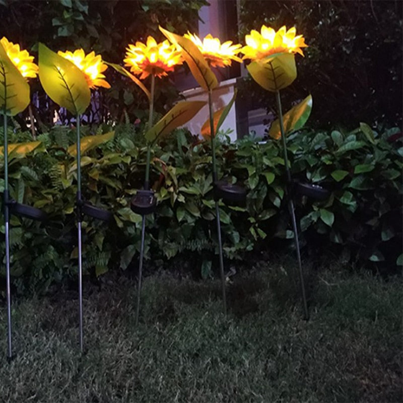 Sunflower Solar Garden Lights Set of 2 by HitMyNeed