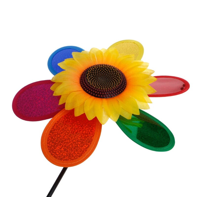 Sunflower Wind Spinner Colorful Yard Decoration by HitMyNeed