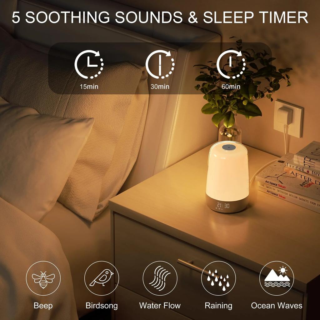 Sunrise Alarm Clock LED Wake-Up Light with RGB Modes by HitMyNeed