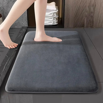 Super Absorbent Anti-Slip Coral Velvet Bathroom Mat 03-grey 60cmx200cm by HitMyNeed