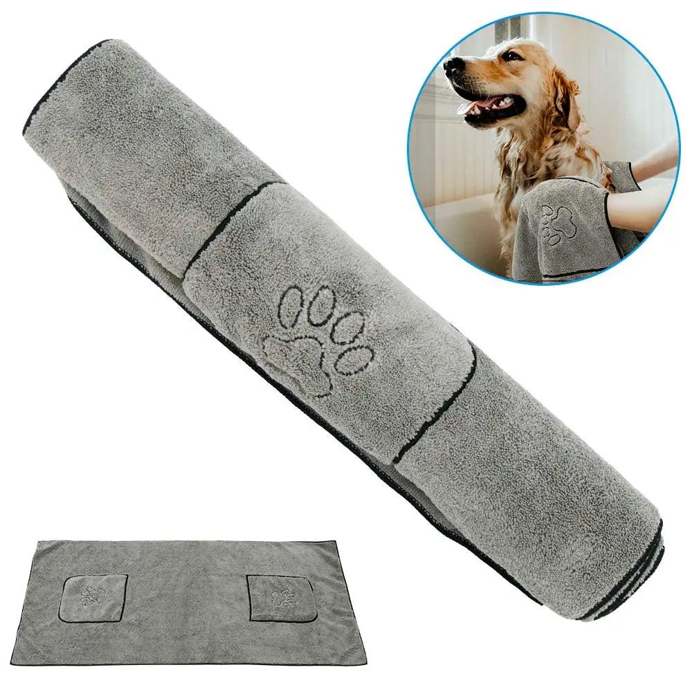 Super Absorbent Microfiber Pet Bath Towel Robe by HitMyNeed