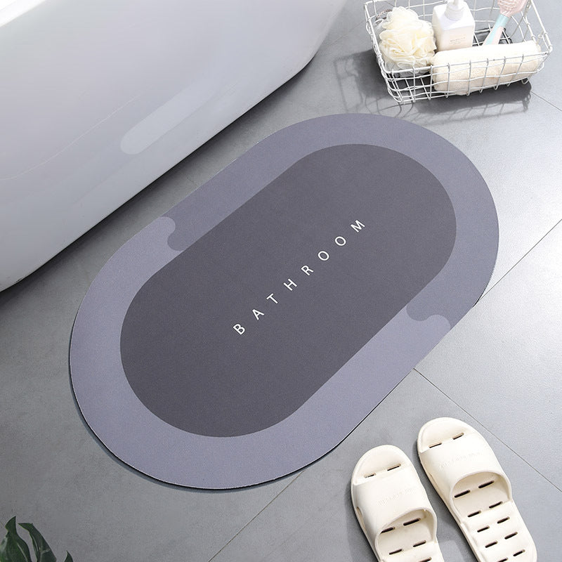 Super Absorbent Non-Slip Bath Mat 40x60cm a-grey by HitMyNeed