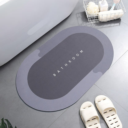 Super Absorbent Non-Slip Bath Mat 40x60cm a-grey by HitMyNeed