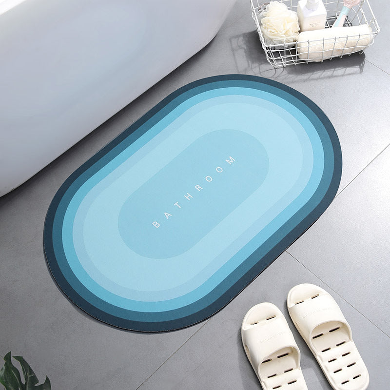 Super Absorbent Non-Slip Bath Mat 40x60cm c-green by HitMyNeed