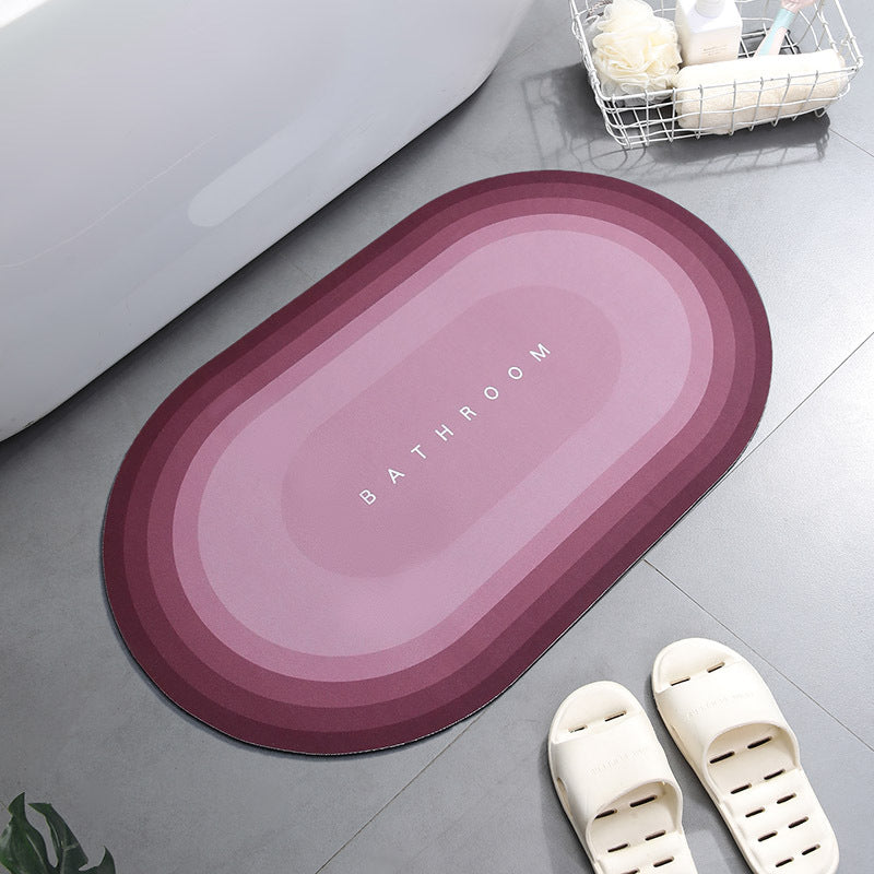 Super Absorbent Non-Slip Bath Mat 40x60cm c-red by HitMyNeed
