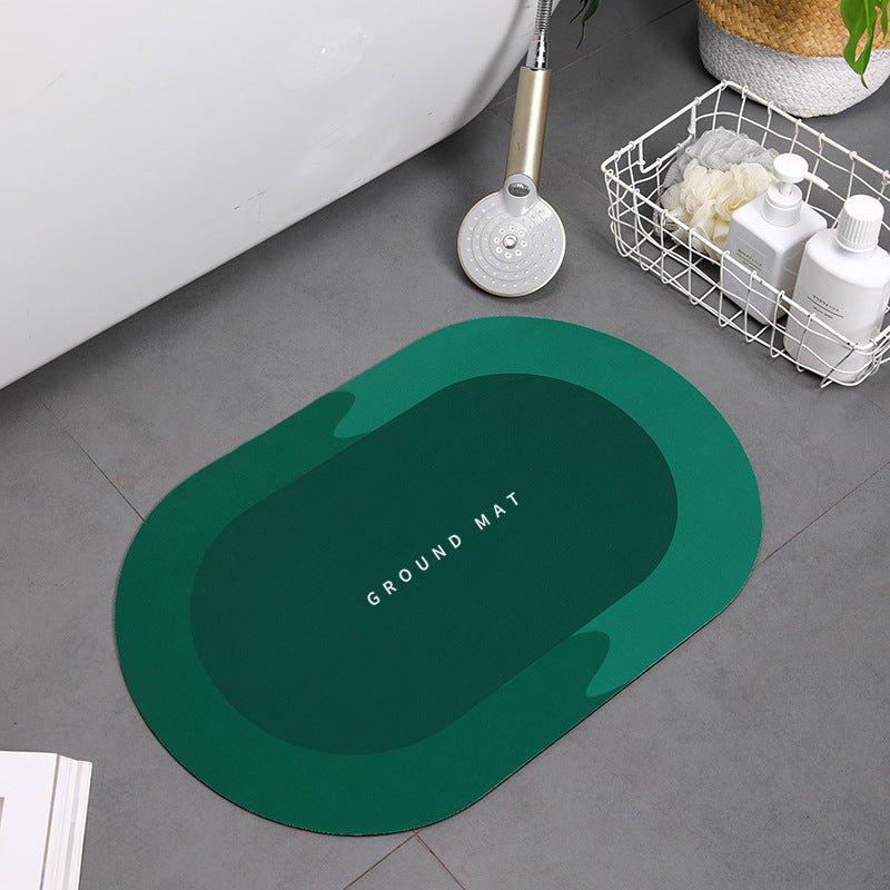 Super Absorbent Non-Slip Bath Mat 40x60cm d-green by HitMyNeed