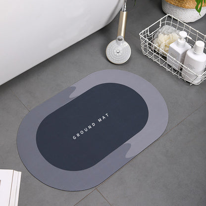 Super Absorbent Non-Slip Bath Mat 40x60cm d-grey by HitMyNeed