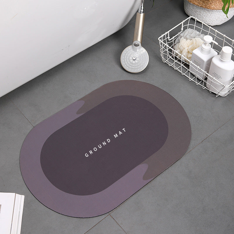 Super Absorbent Non-Slip Bath Mat 40x60cm d-kakhi by HitMyNeed