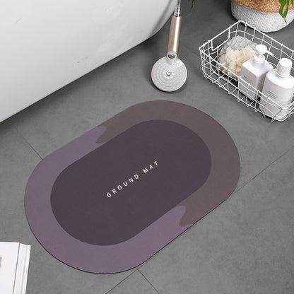 Super Absorbent Non-Slip Bath Mat 40x60cm d-kakhi by HitMyNeed