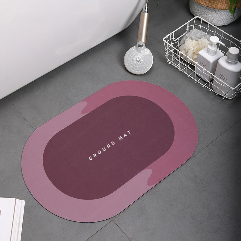 Super Absorbent Non-Slip Bath Mat 40x60cm d-red by HitMyNeed