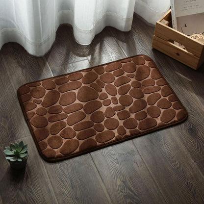 Super Absorbent Non-Slip Bath Mat 40x60cm e-brown by HitMyNeed