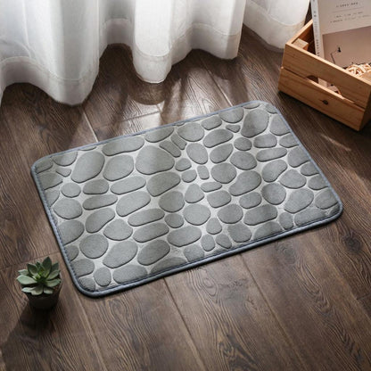 Super Absorbent Non-Slip Bath Mat 40x60cm e-grey by HitMyNeed