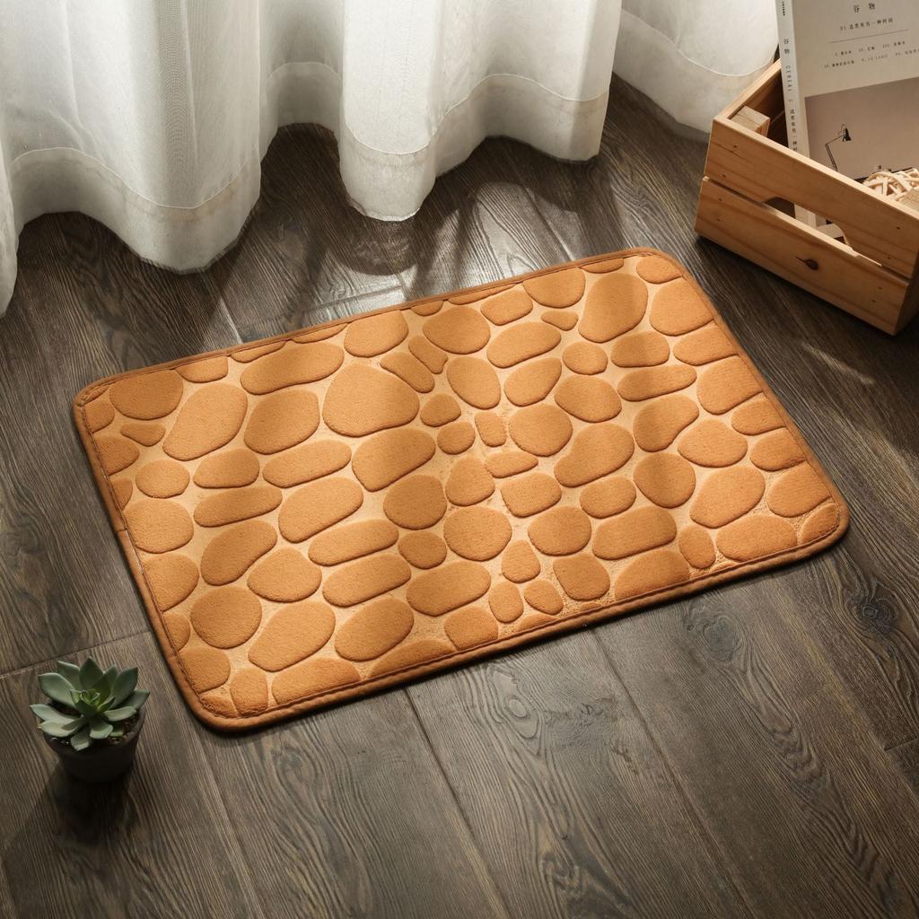 Super Absorbent Non-Slip Bath Mat 40x60cm e-orange by HitMyNeed