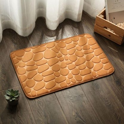 Super Absorbent Non-Slip Bath Mat 40x60cm e-orange by HitMyNeed