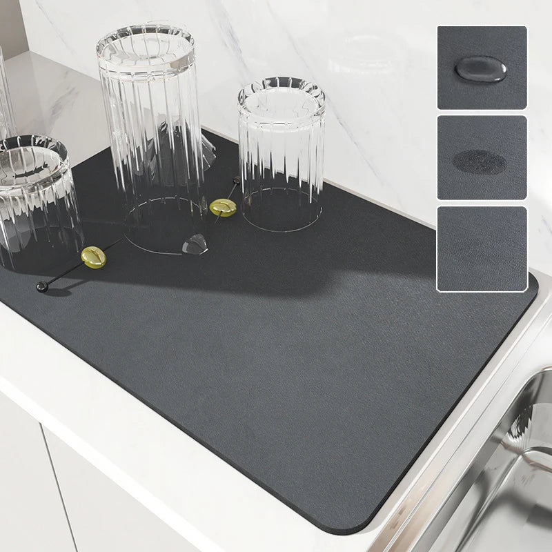 Super Absorbent Non-Slip Kitchen & Dish Drying Mat by HitMyNeed