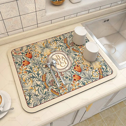 Super Absorbent Non-Slip Kitchen & Dish Drying Mat alice-s-dream 20x30cm by HitMyNeed