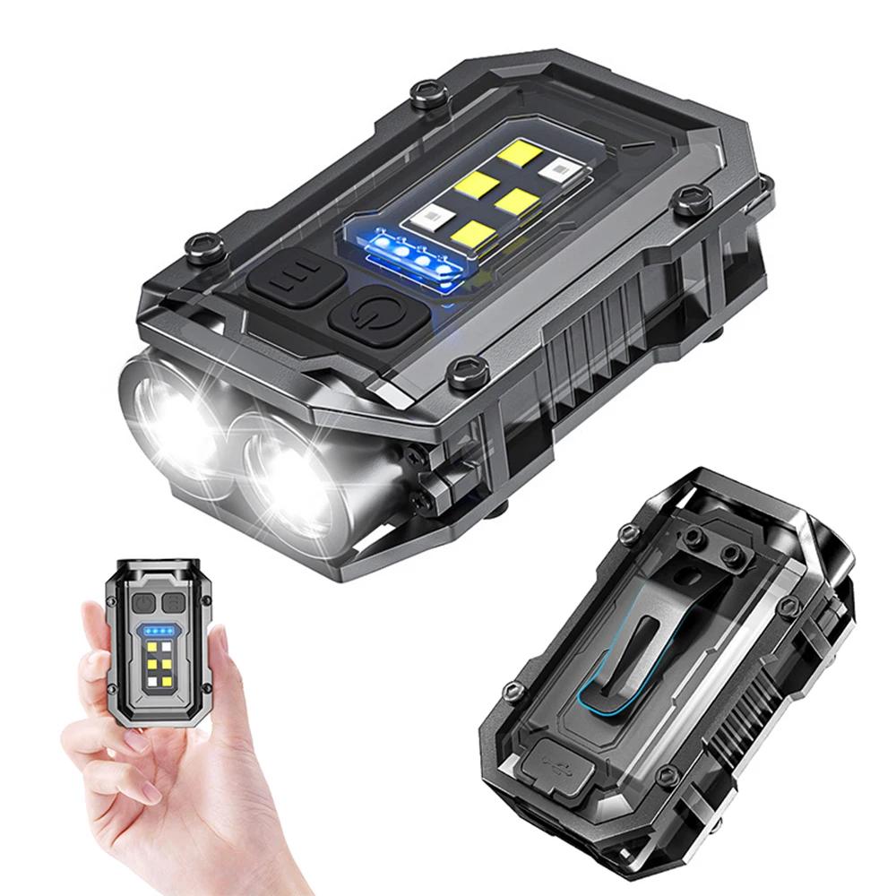 Super Bright Magnetic Mini Keychain Flashlight Black 300mAh by HitMyNeed