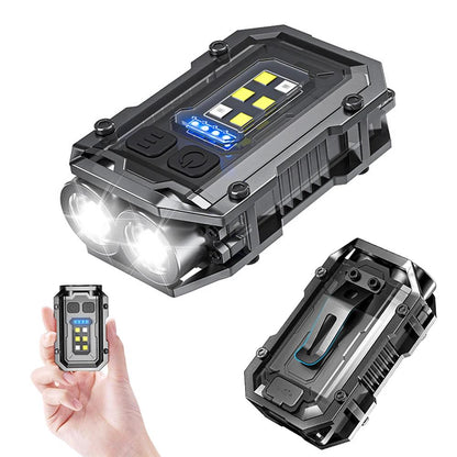 Super Bright Magnetic Mini Keychain Flashlight Black 300mAh by HitMyNeed