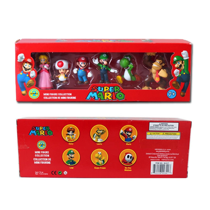 Super Mario 6-Piece PVC Action Figure Set by HitMyNeed