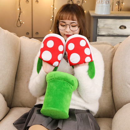 Super Mario Plush Slippers with Pipe Holder by HitMyNeed