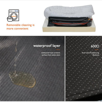 Super Soft Orthopedic Dog Bed with Bolster by HitMyNeed