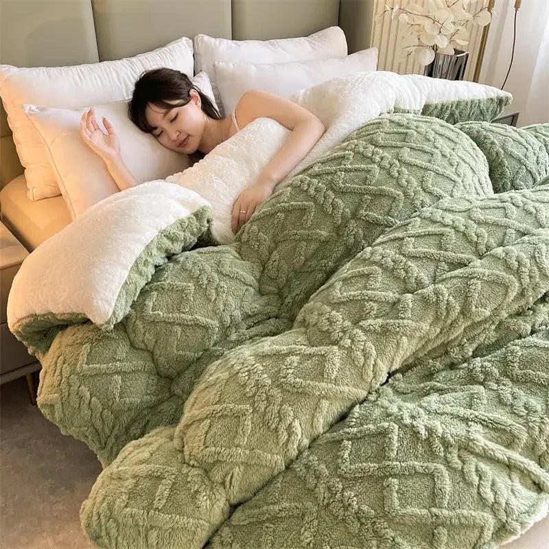 Super Thick Winter Lamb Cashmere Weighted Blanket 2 150x200cm-2kg by HitMyNeed