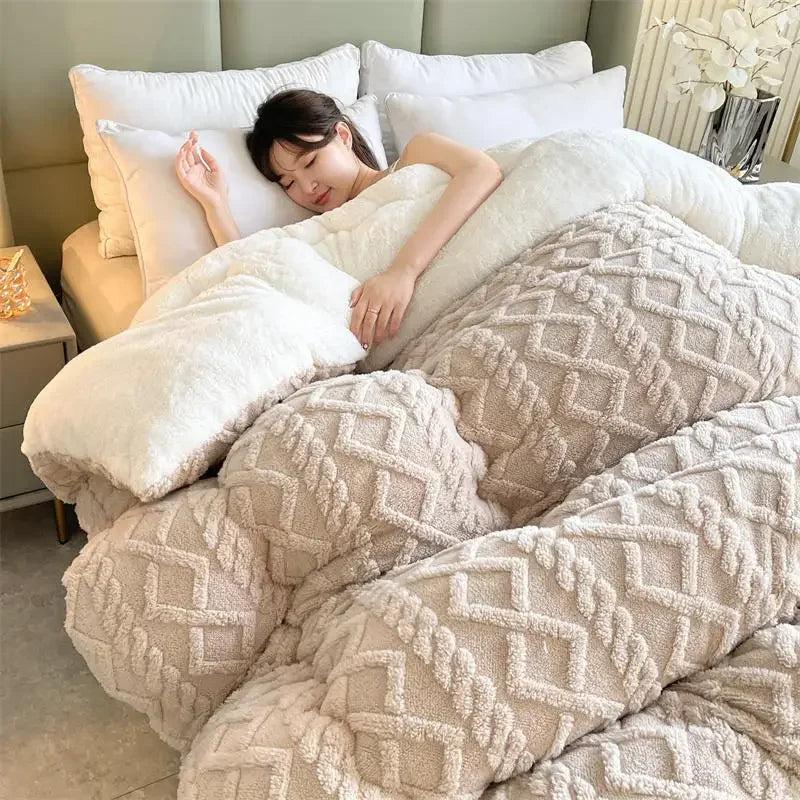 Super Thick Winter Lamb Cashmere Weighted Blanket 3 150x200cm-2kg by HitMyNeed