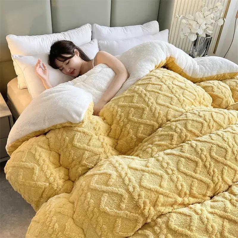 Super Thick Winter Lamb Cashmere Weighted Blanket 4 150x200cm-2kg by HitMyNeed