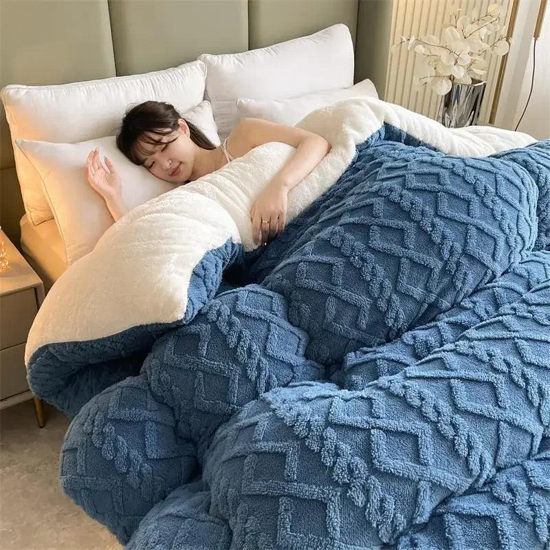 Super Thick Winter Lamb Cashmere Weighted Blanket 5 180x220cm-4-5kg by HitMyNeed