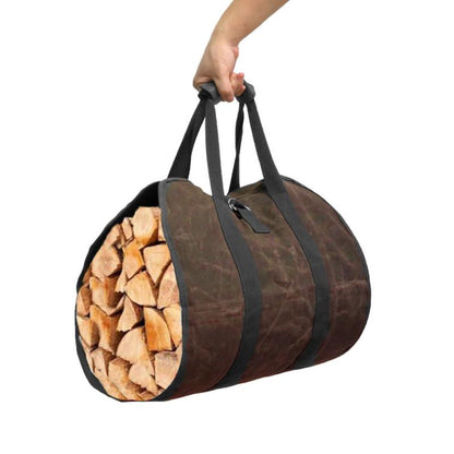 Supersized Canvas Firewood Carrier Bag by HitMyNeed