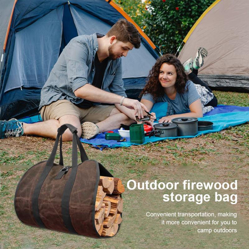 Supersized Canvas Firewood Carrier Bag by HitMyNeed