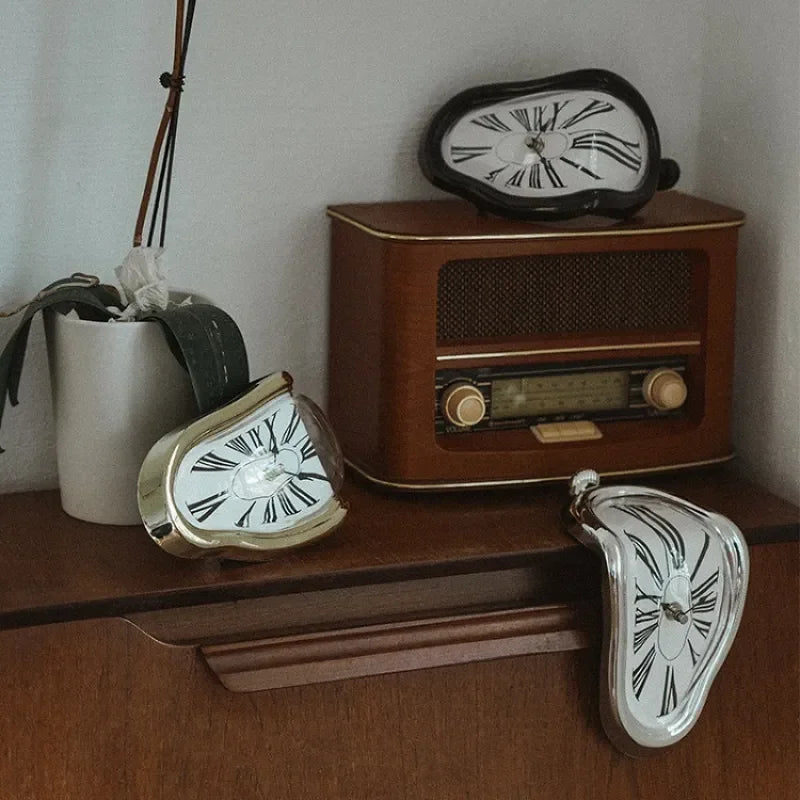 Surreal Melting Wall Clock Silent Dali Style Decor by HitMyNeed