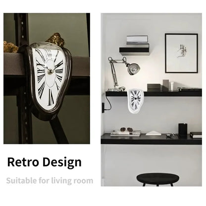 Surreal Melting Wall Clock Silent Dali Style Decor by HitMyNeed