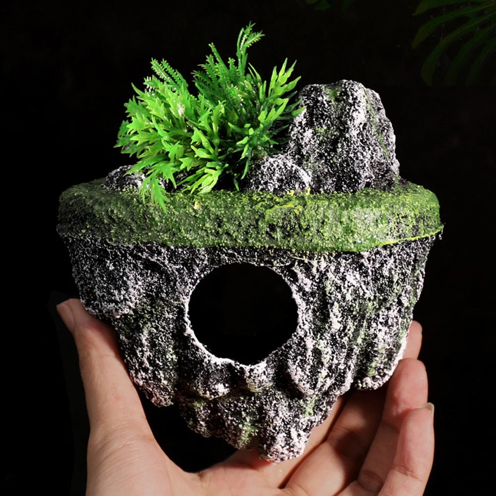 Suspended Island Floating Stone Aquarium Decor by HitMyNeed