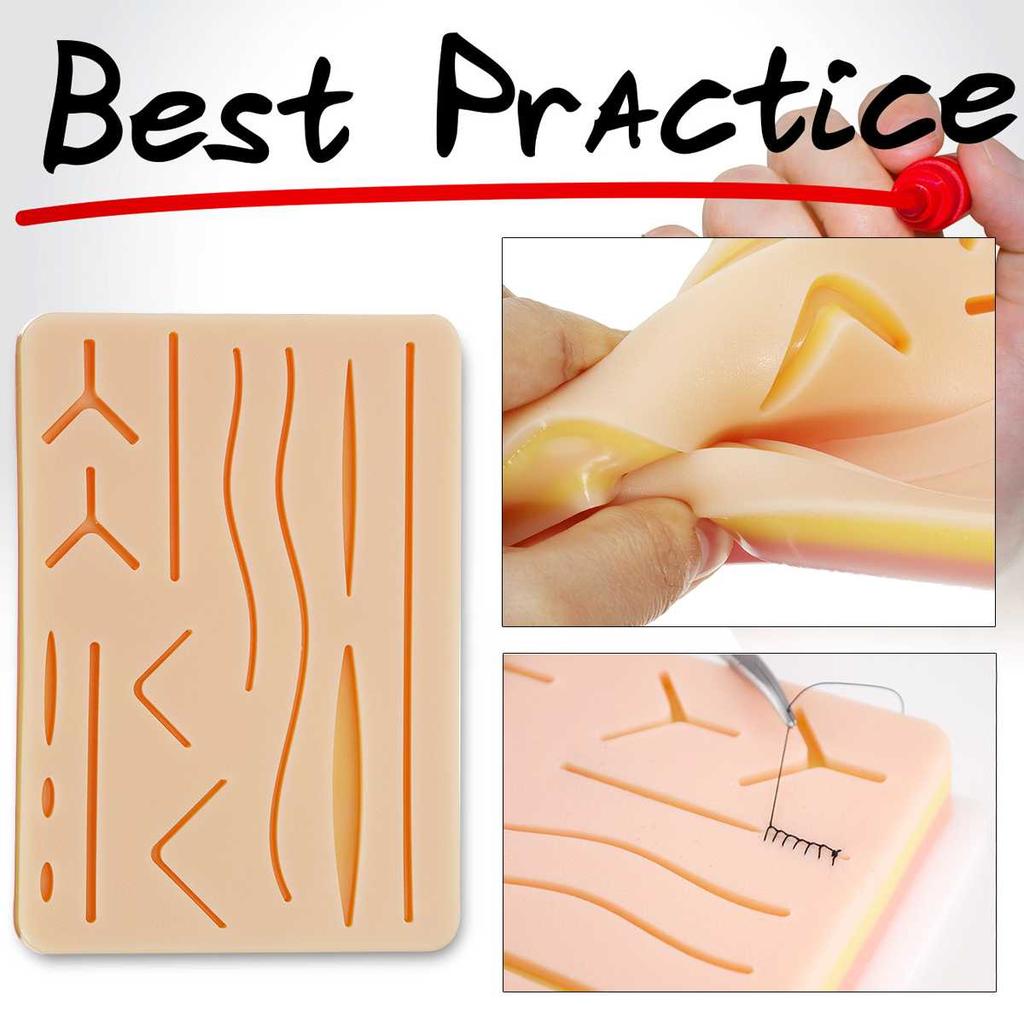 Suture Practice Kit with Realistic Silicone Pad by HitMyNeed