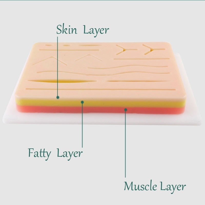 Suture Practice Pad with Realistic Skin Layers by HitMyNeed