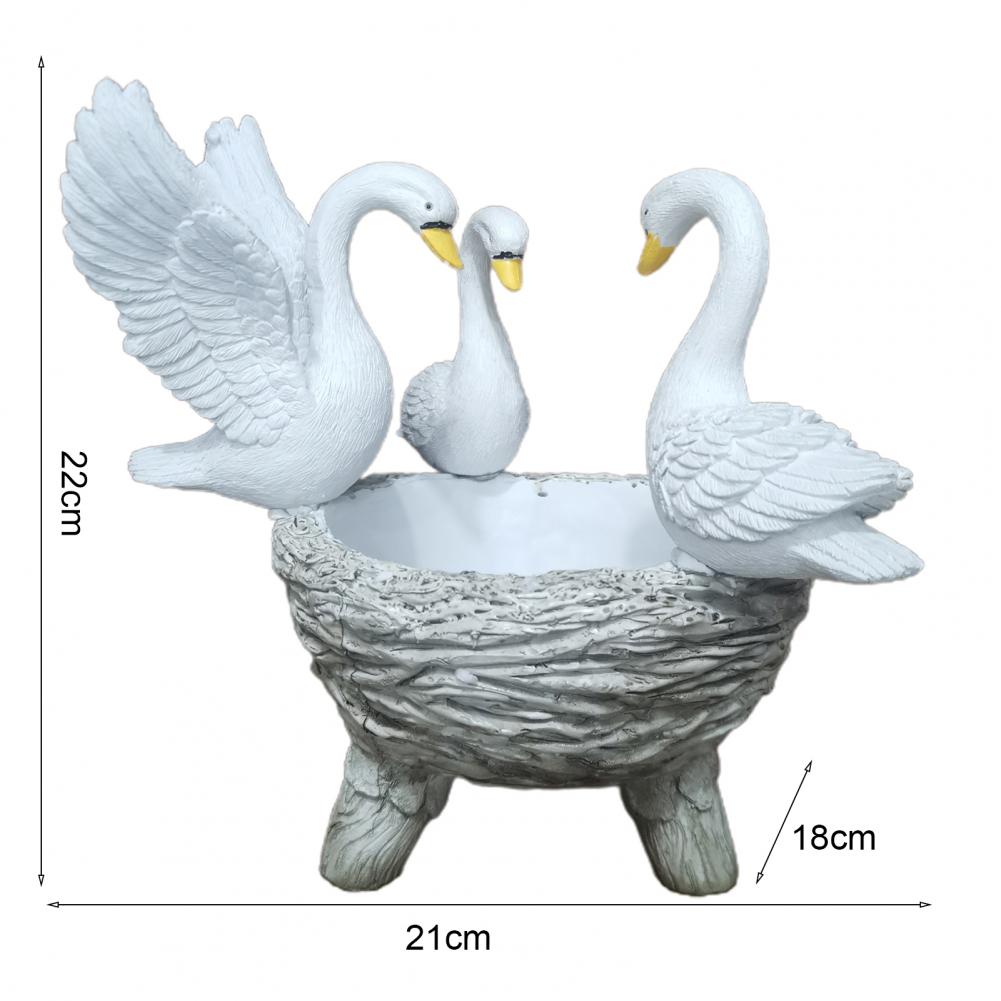 Swan Garden Statue and Small Plant Holder by HitMyNeed