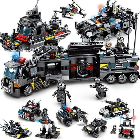 SWAT Building Blocks Set with Figures (695 pcs) by HitMyNeed