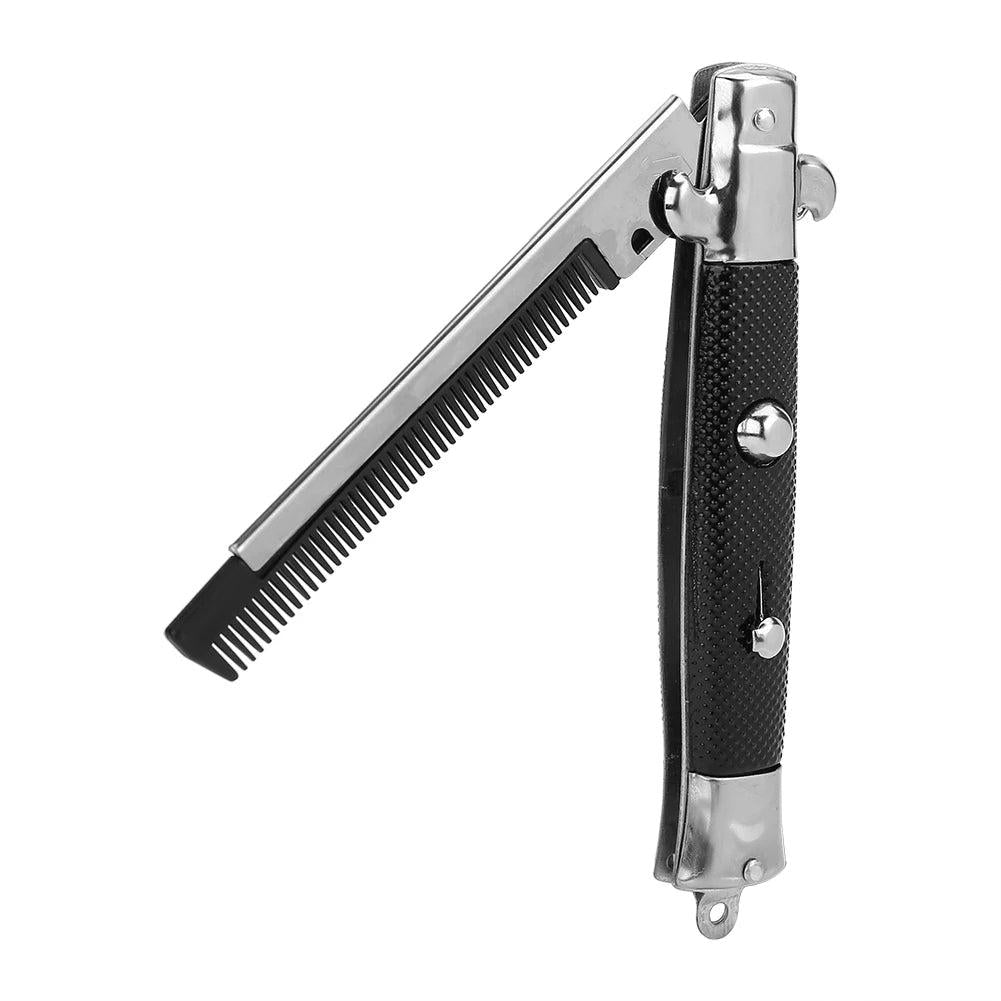 Switchblade Style Folding Pocket Hair Comb for Men by HitMyNeed