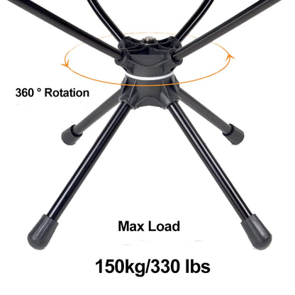 Swivel Camping Chair with 360° Rotation & Storage Bag by HitMyNeed