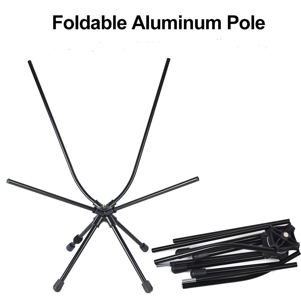 Swivel Camping Chair with 360° Rotation & Storage Bag by HitMyNeed