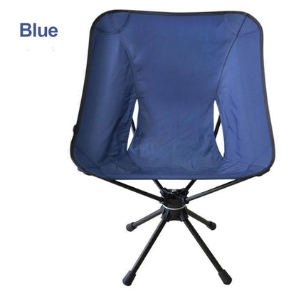 Swivel Camping Chair with 360° Rotation & Storage Bag blue by HitMyNeed